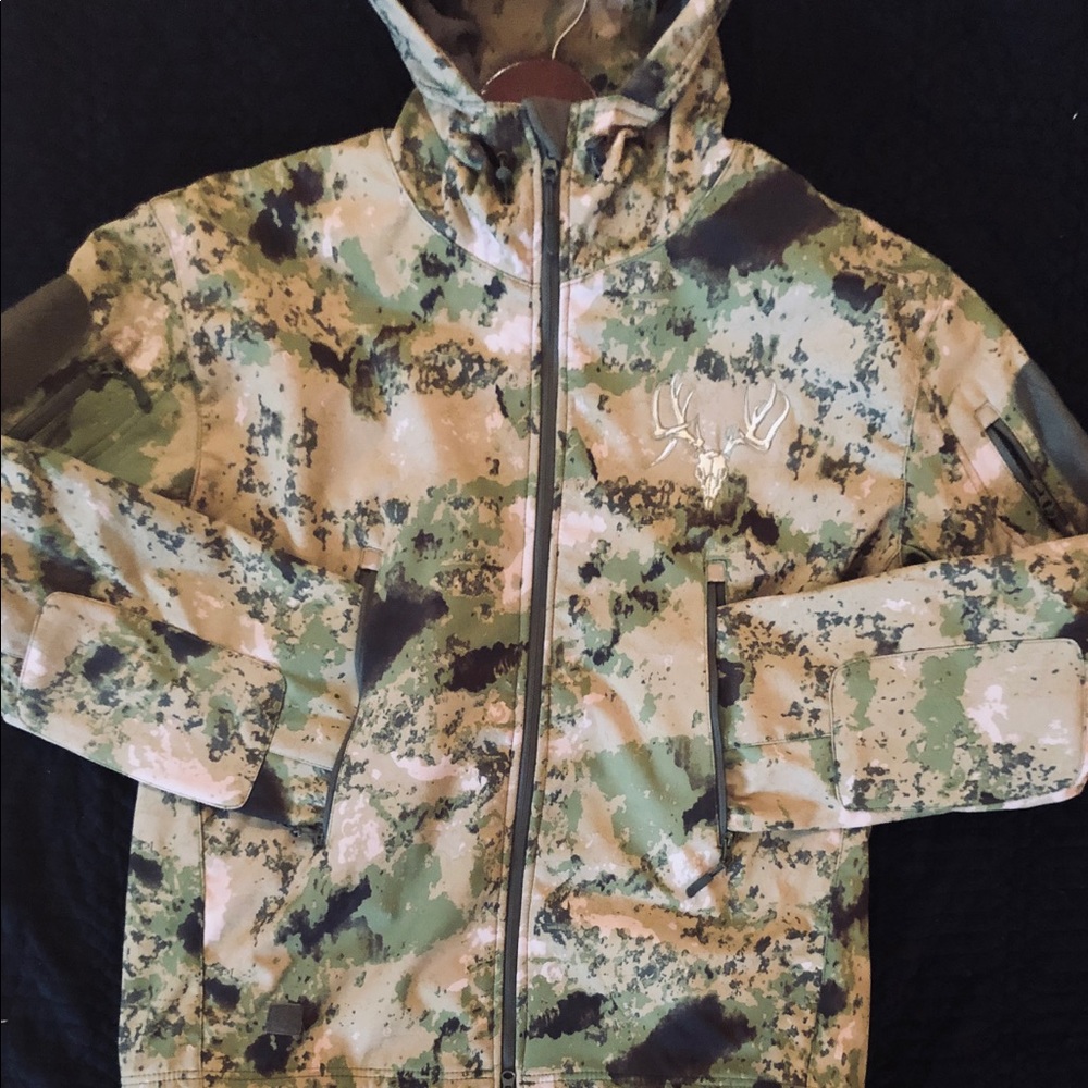 Men’s Softshell Green/Tan Tactical Camo Jacket